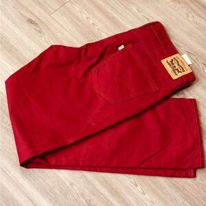 Levi’s Red Denim Pants / Jeans – Classic Fit – Bold Statement Color